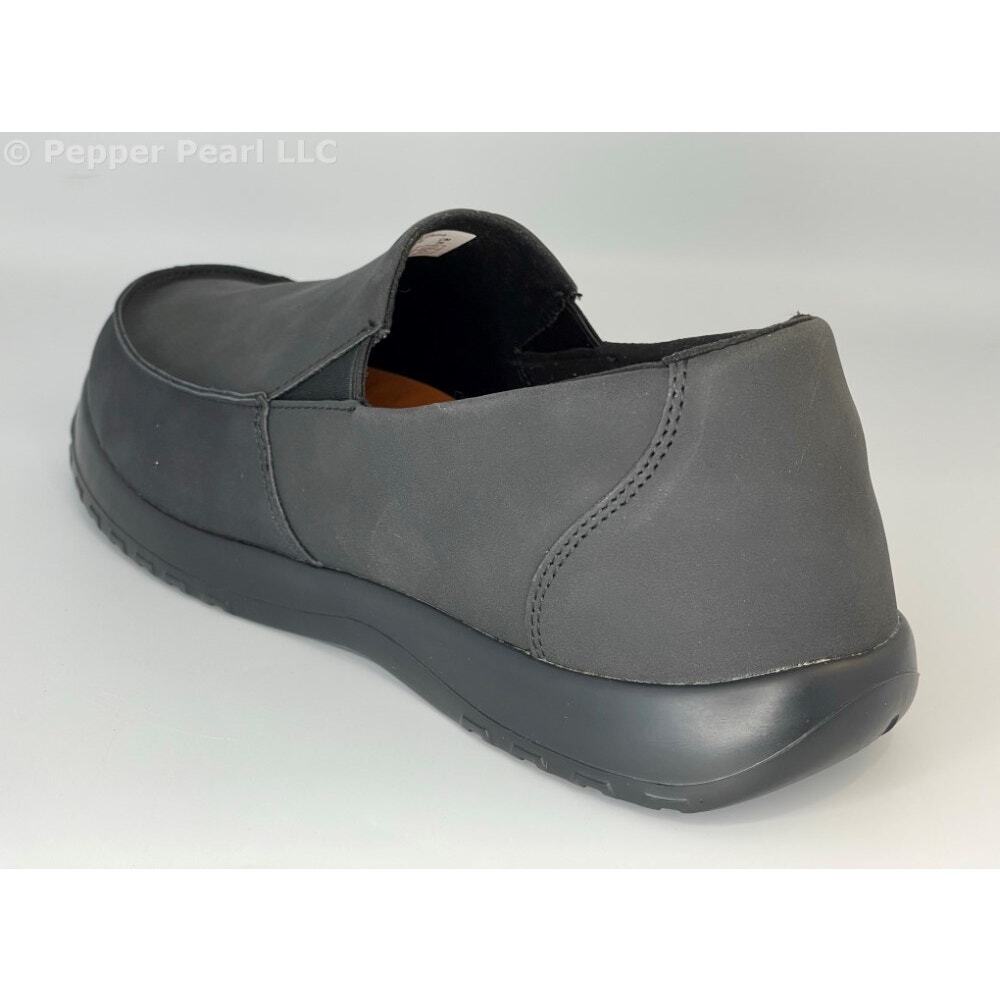 Black Comfortable Slip On Work Leisure Loafer Shoes Men's Size 8 Women's Size 10 - Picture 3 of 11